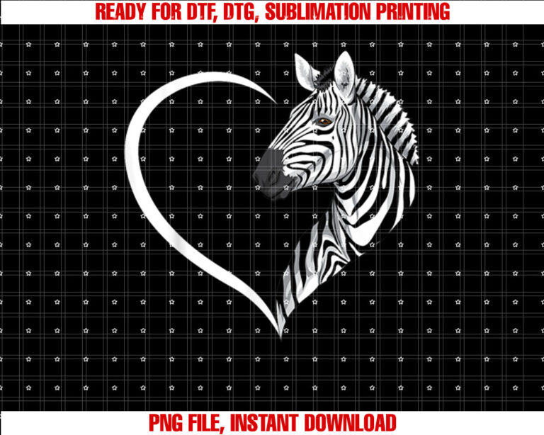 Zebra s For Women Girls Kids Heart Cute Zebra T-shirt