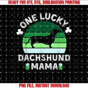 One Lucky Dachshund Mama Funny St Patricks Day Women T-shirt