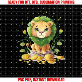 St Patricks Day Leprechaun Lion Kids Boys T-shirt