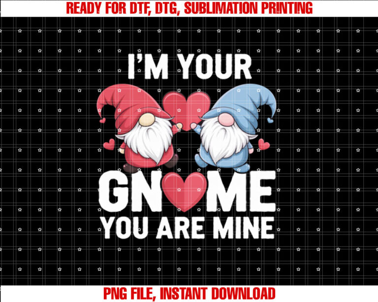 valentines day for womens cute gnomes love heart T-shirt