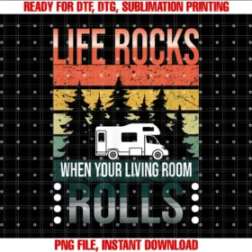 ap lucky for peopleLife rocks when your living room rolls camping camper T-shirt