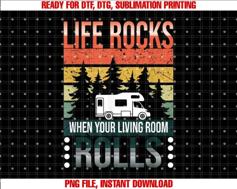 ap lucky for peopleLife rocks when your living room rolls camping camper T-shirt