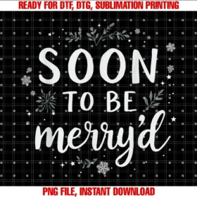 Engaged Christmas Soon to Be Merryd Couple Xmassoon to Be Merryd Christmas Engaged Couple Matching Family Tee