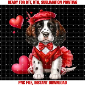 English Springer Spaniel Lovers Valentines Dayvalentines Day English Springer Spaniel Heart Couples Love Tee