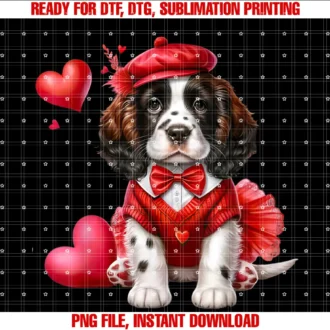 English Springer Spaniel Lovers Valentines Dayvalentines Day English Springer Spaniel Heart Couples Love Tee