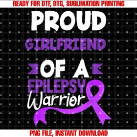 Epilepsy Awareness Month Apparel Giftsproud Girlfriend of a Epilepsy Warrior Epilepsy Awareness Tee