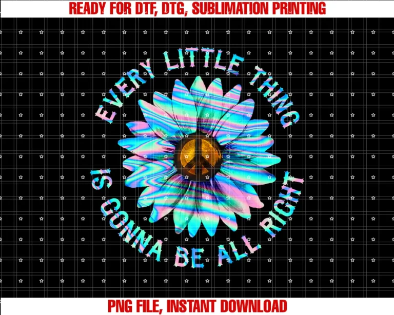 Every Little Thing is Gonna Be Alright Tees and Coevery Little Thing is Gonna Be Alright Hippie Flower Tee