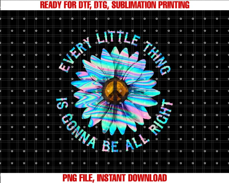 Every Little Thing is Gonna Be Alright Tees and Coevery Little Thing is Gonna Be Alright Hippie Flower Tee