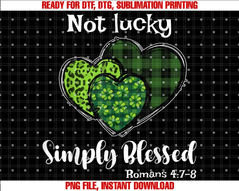 Faithful Hearts Romans Verse Blessingsnot Lucky Simply Blessed Christian Shamrock St Patricks Day Tee