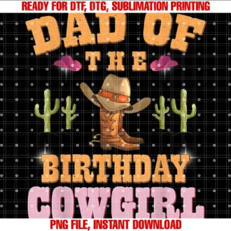 Family Birthday Matching Set Cowgirl Gifts Storemens Dad of the Birthday Cowgirl Western Themed Cowgirls Birthday Tee