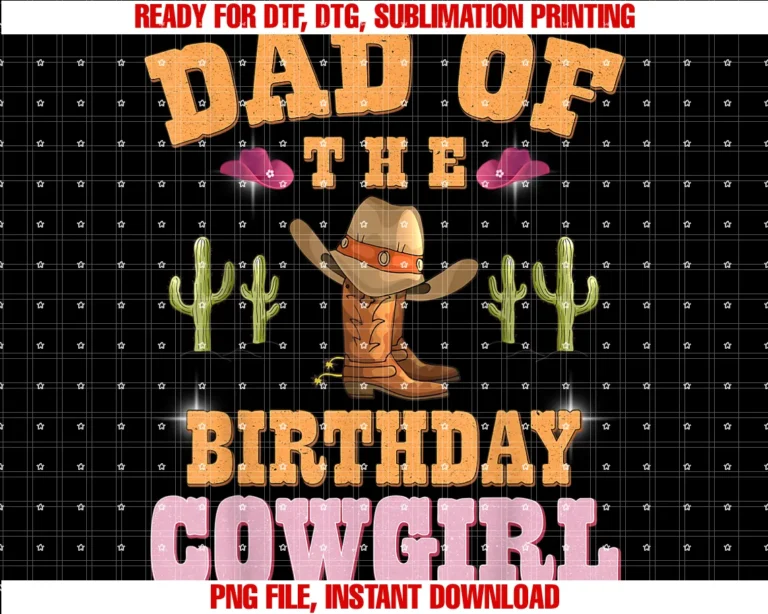 Family Birthday Matching Set Cowgirl Gifts Storemens Dad of the Birthday Cowgirl Western Themed Cowgirls Birthday Tee