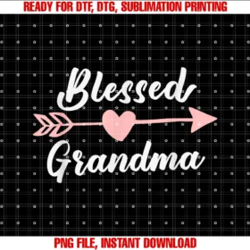 Fancy Grandma Mothers Day Birthday Christmas Giftsblessed Grandma Arrow Heart Love Cute Funny Tee