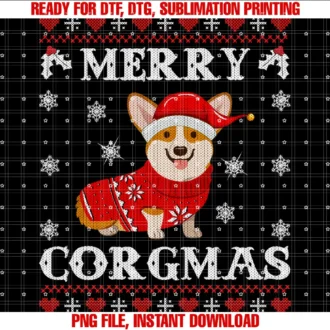 Fandy Christmas Clothingcorgi Dog Merry Corgmas Santa Corgi Ugly Christmas Ter Tee