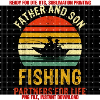 Father and Son Fishing Partners for Life Teesvintage Dad and Son Fishing Partners for Life Fathers Day Tee