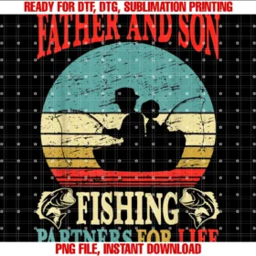 Father Son Fishing Matching Partners for Lifevintage Father Son Fishing Partners for Life Dad Matching Tee