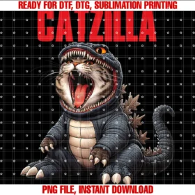 Feline Fashions Cat Apparelusaadorable Kitty Catzilla for Cat Moms Cat Dads Pet Lovers Cat Tee