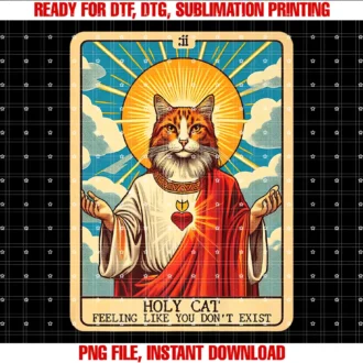 Feline Fashions Cat Apparelusafunny Religious Cat Parody Kitten Kitty Tarots Card Holy Cat Tee