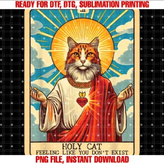 Feline Fashions Cat Apparelusafunny Religious Cat Parody Kitten Kitty Tarots Card Holy Cat Tee