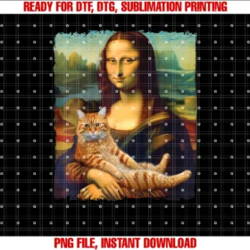Feline Fashions Cat Apparelusamona Lisa Holding Cat Kitty for Cats Lover Cat Dad Cat Mom Baseball Tee Tee