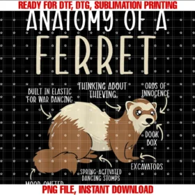 Ferret Lover Animal Stemi Apparelanatomy of a Ferret Lover Wildlife Animal Ferret Owner Tee