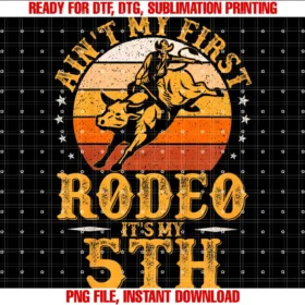 Fifth Birthday Rodeo Bull Riding for Kids Apparelkids Aint My First Rodeo Bull Riding Funny 5th Rodeo Birthday Tee