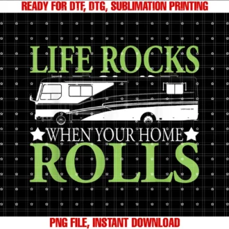 Fifth Wheel Gift Shirtslife Rocks When Your Home Rolls Novelty Camping Tee