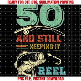 Fiftieth Bday Bass Fish Fishermen Keeping It Reel50th Birthday Fishing Turning 50 Fisherman Mens Pun Gift Tee