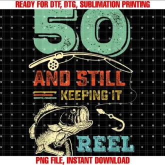 Fiftieth Bday Bass Fish Fishermen Keeping It Reel50th Birthday Fishing Turning 50 Fisherman Mens Pun Gift Tee
