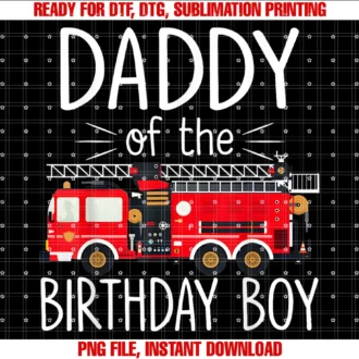 Fire Truck Firefighter 1st Family Birthday Partydaddy of the Birthday Boy Fire Truck Firefighter 1st Family Tee