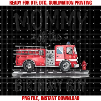 Fire Truck Firefighter Birthday Matching Outfitsmommy of the Birthday Boy Fire Truck Firefighter Mom Bday Tee