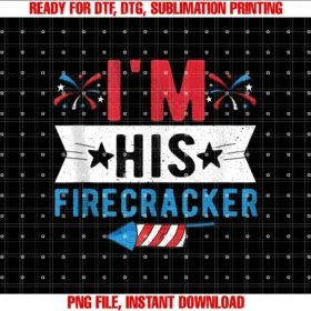 Firecracker Sparkler His Her 4th of July Outfitim His Firecracker Cute 4th of July Matching Couple for Her Tee