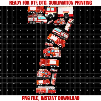 Firefighter Birthday Party Storefire Truck 7th Birthday Boy 7 Year Old Toddler Firefighter Tee