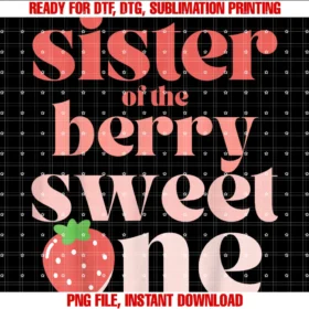 First Birthday Strawberrysister of the Berry Sweet One Strawberry Tee