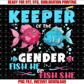 Fish He or Fish She Gender Reveal Decorations 2024keeper of the Gender Reveal Fish He or Fish She Baby Shower Tee