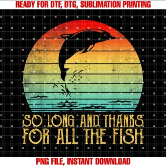 Fish Vintageso Long and Thanks for All the Fish Vintage Tee