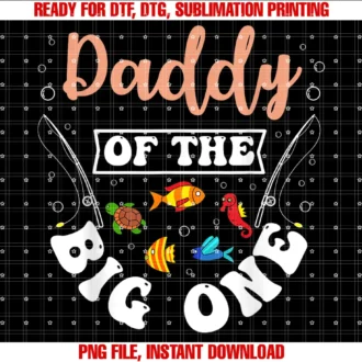 Fishing Birthday Party Appareldaddy of the Big One Fishing Birthday Party Bday Celebration Tee