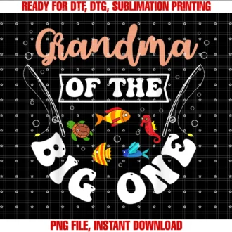 Fishing Birthday Party Apparelgrandma of the Big One Fishing Birthday Party Bday Tee