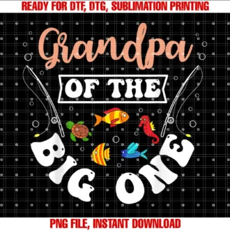 Fishing Birthday Party Apparelgrandpa of the Big One Fishing Birthday Party Bday Tee