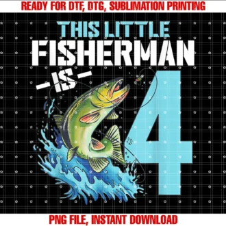 Fishing Birthday Shirt 4 Year Old Boy Fisher4th Bday Kids Tee