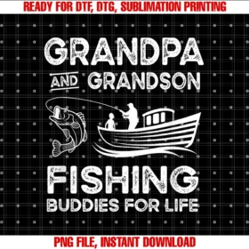 Fishing Buddy Gifts Cograndpa and Grandson Fishing Buddies for Life Gift Matching Tee