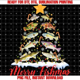 Fishing Christmas Cgmerry Fishmas Funny Christmas Tree Lights Fish Fishing Rod Tee