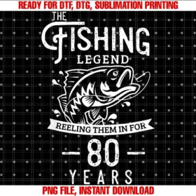 Fishing Gift Ideas 80fishing Legend 80 Years Old Birthday Gift for Fisherman Tee