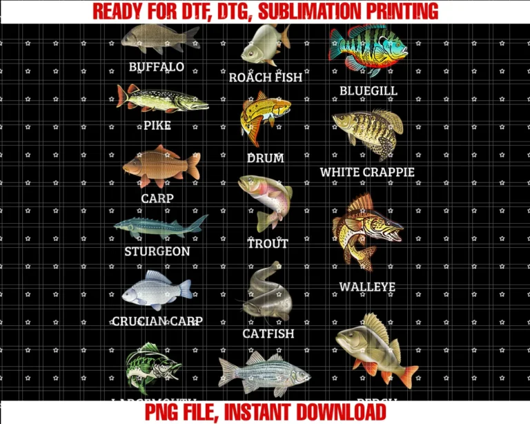 Fishing Gifts for Anglers and Fishermentypes of Freshwater Fish Species Fishing Fisherman Anglers Tee