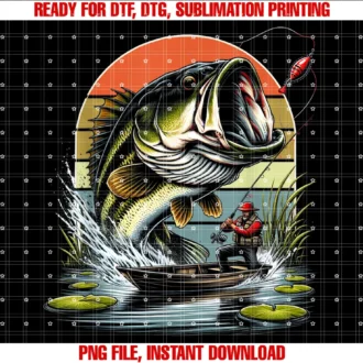 Fishing Graphic Large Mouth Bass Fisht Shirt Tee