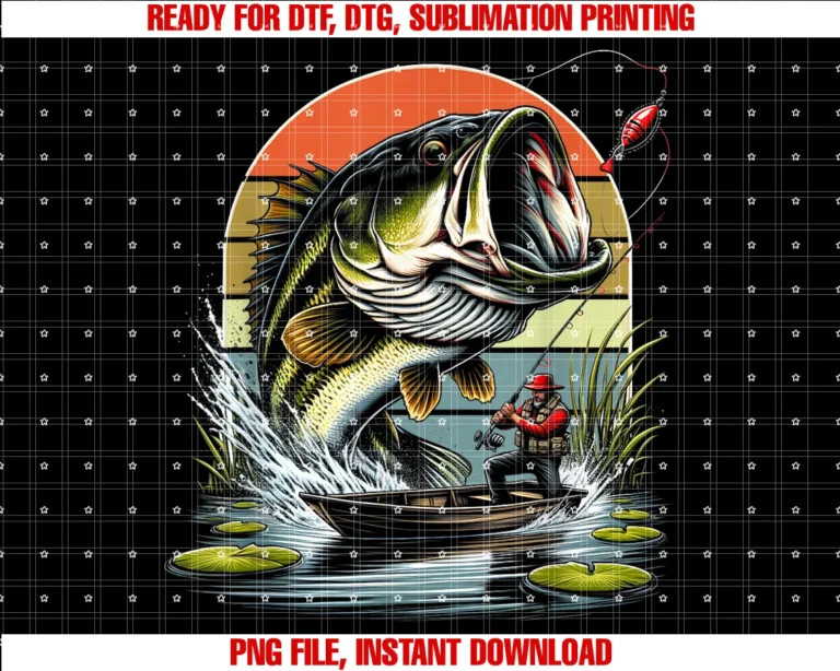 Fishing Graphic Large Mouth Bass Fisht Shirt Tee