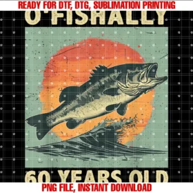 Fishing Lover 60th Birthday Giftsofishally 60 Years Old 1965 Fishing Fisherman 60th Birthday Tee