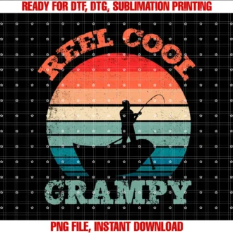 Fishing Reel Cool Grampy Fathers Day Clothingreel Cool Grampy Fishing Funny Vintage Retro Tee