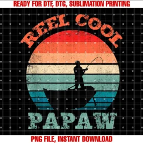 Fishing Reel Cool Papaw Fathers Day Clothingreel Cool Papaw Fishing Funny Vintage Retro Tee