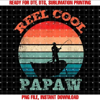Fishing Reel Cool Papaw Fathers Day Clothingreel Cool Papaw Fishing Funny Vintage Retro Tee