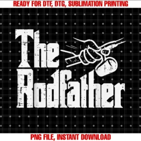 Fishing Shirts for Men Women Boys Kids Giftsfishing the Rodfather Funny Parody Dad Grandpa Papa Men Tee